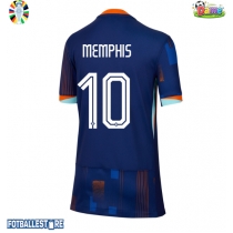 Nederland Memphis Depay #10 Bortedrakt Dame EM 2024 Kortermet